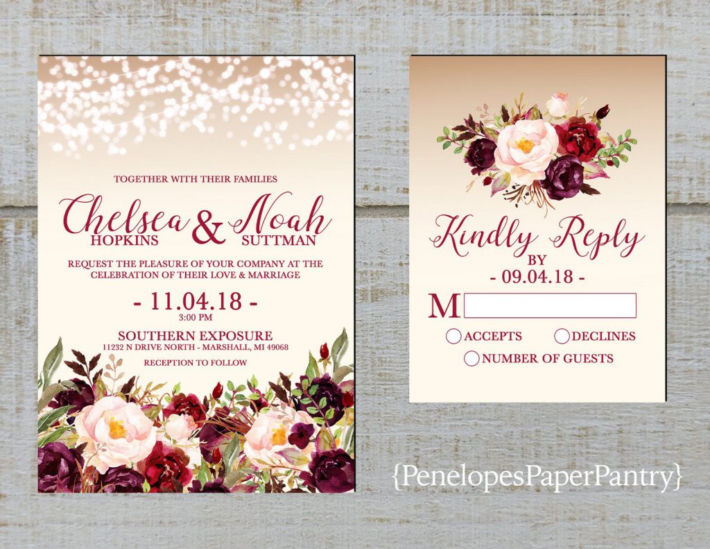 Fall Wedding Invitation Idea's
