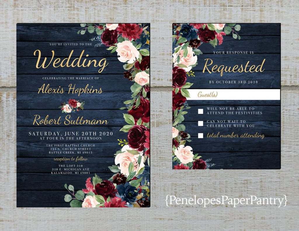 Fall Wedding Invitation Idea's