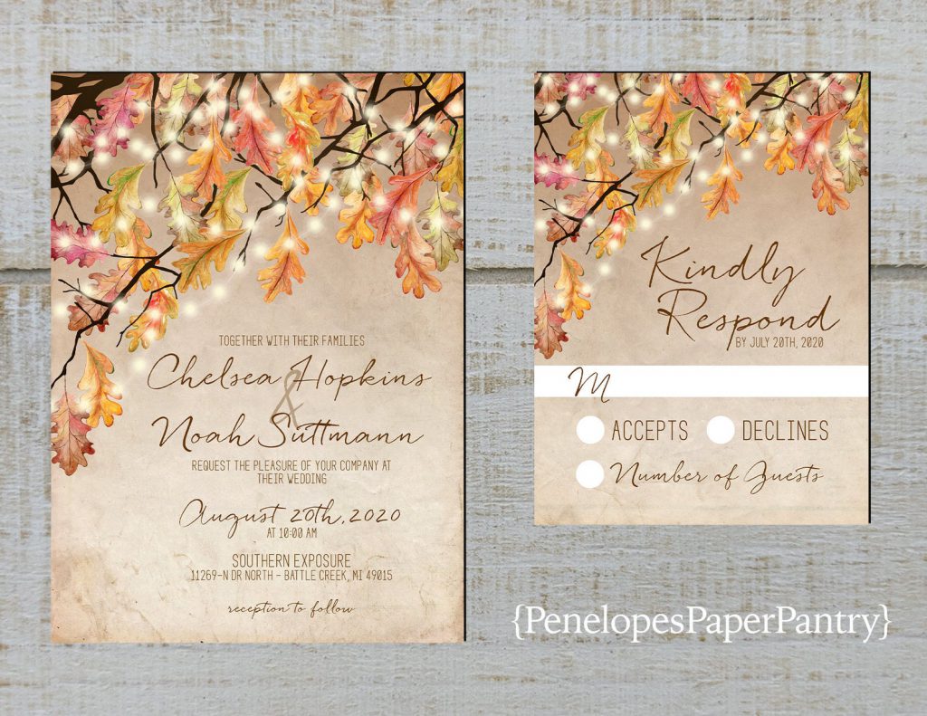 Fall Wedding Invitation Idea's